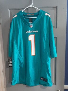 Tua Tagovailoa Miami Dolphins Nike Player Game Jersey - Aqua